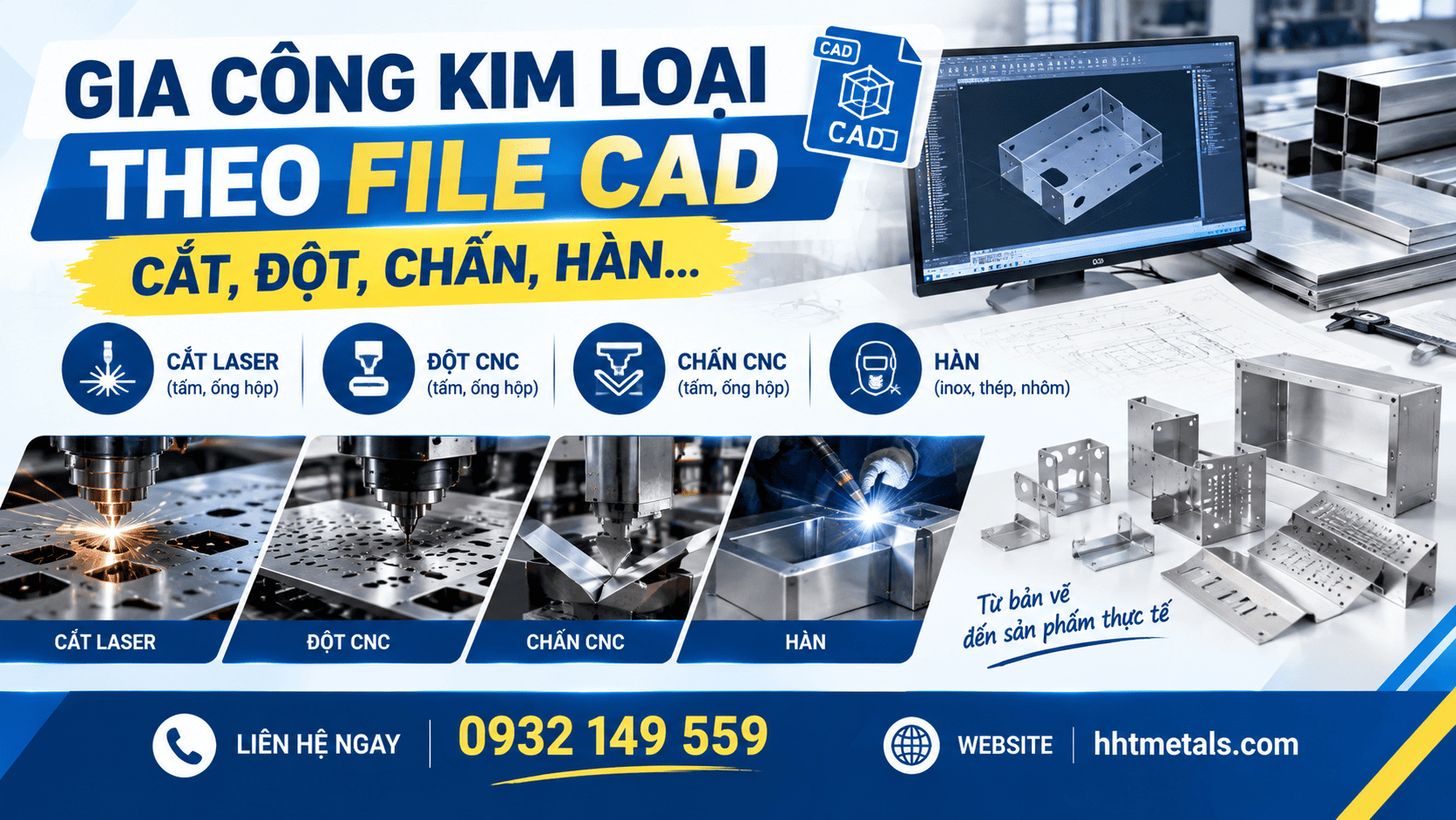 gia công kim loại theo file CAD