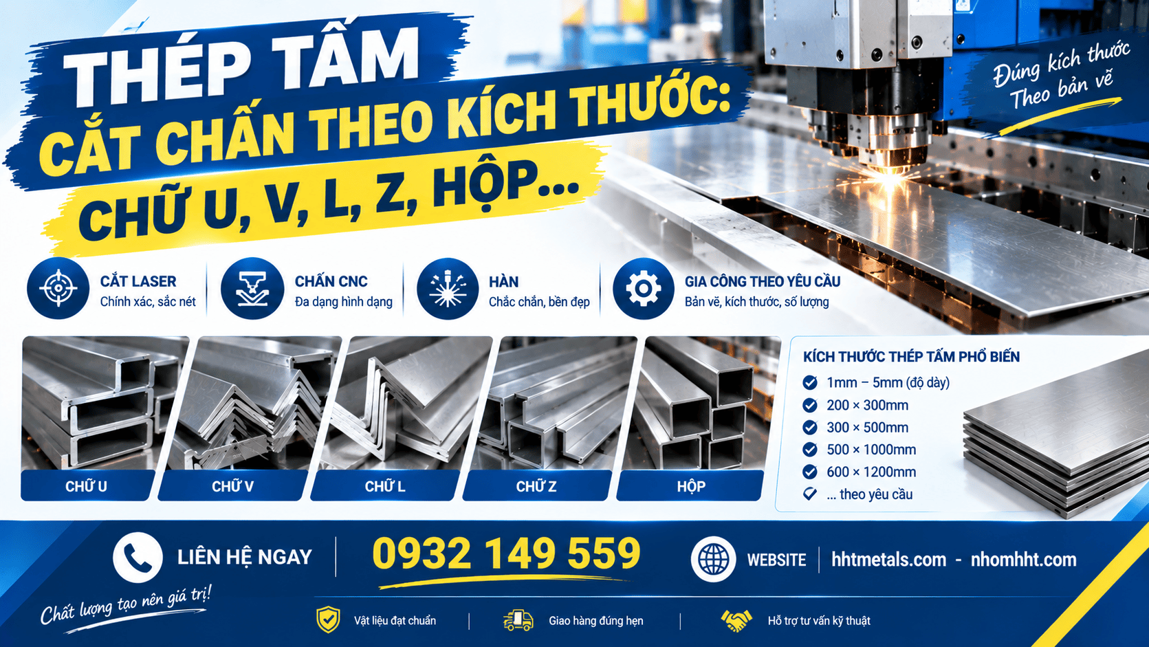 thép tấm cắt chấn theo kích thước